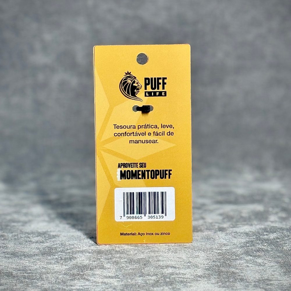 Tesoura de Metal Puff Life - Prata