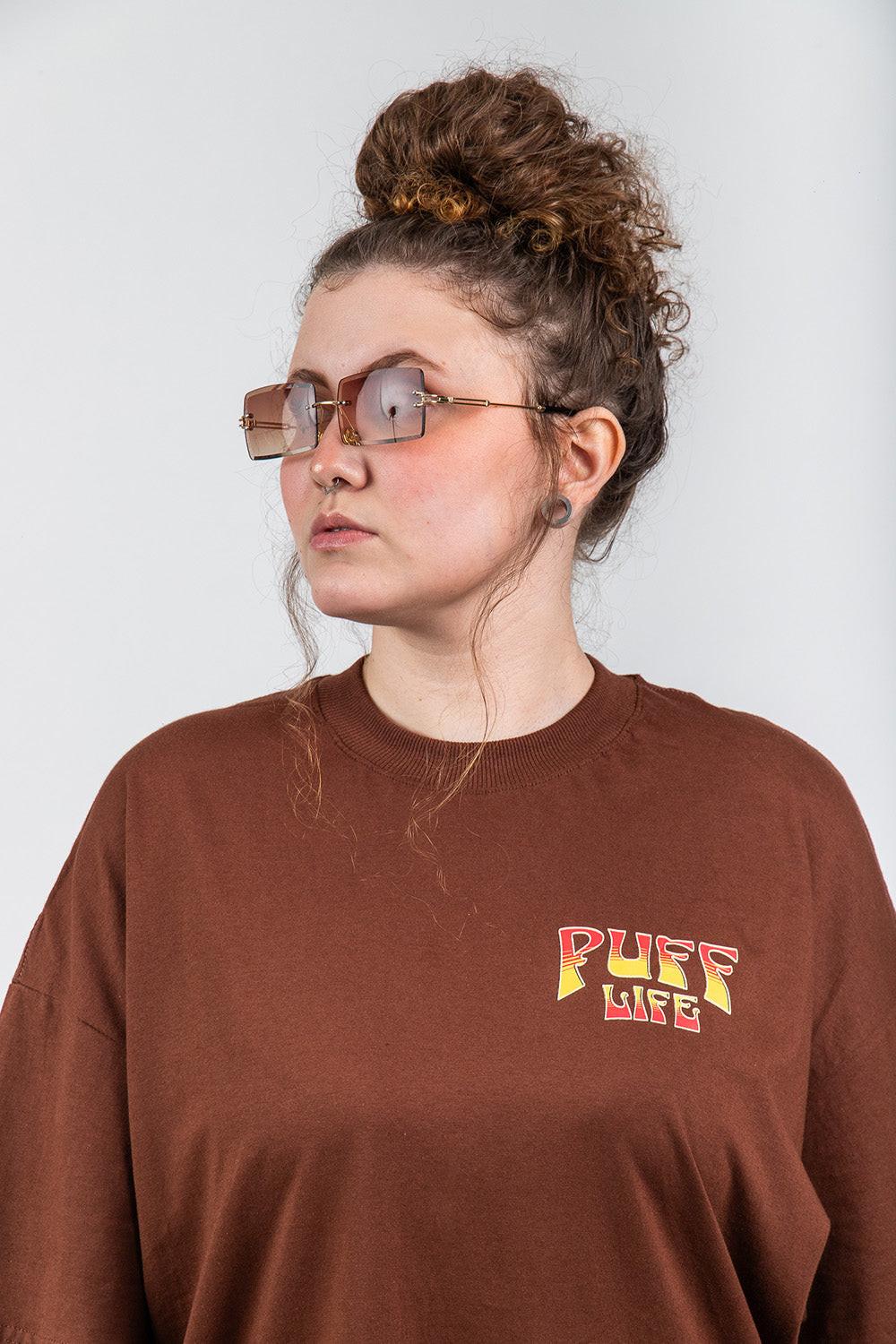 Puff Life Oversized T-Shirt - Safari Brown