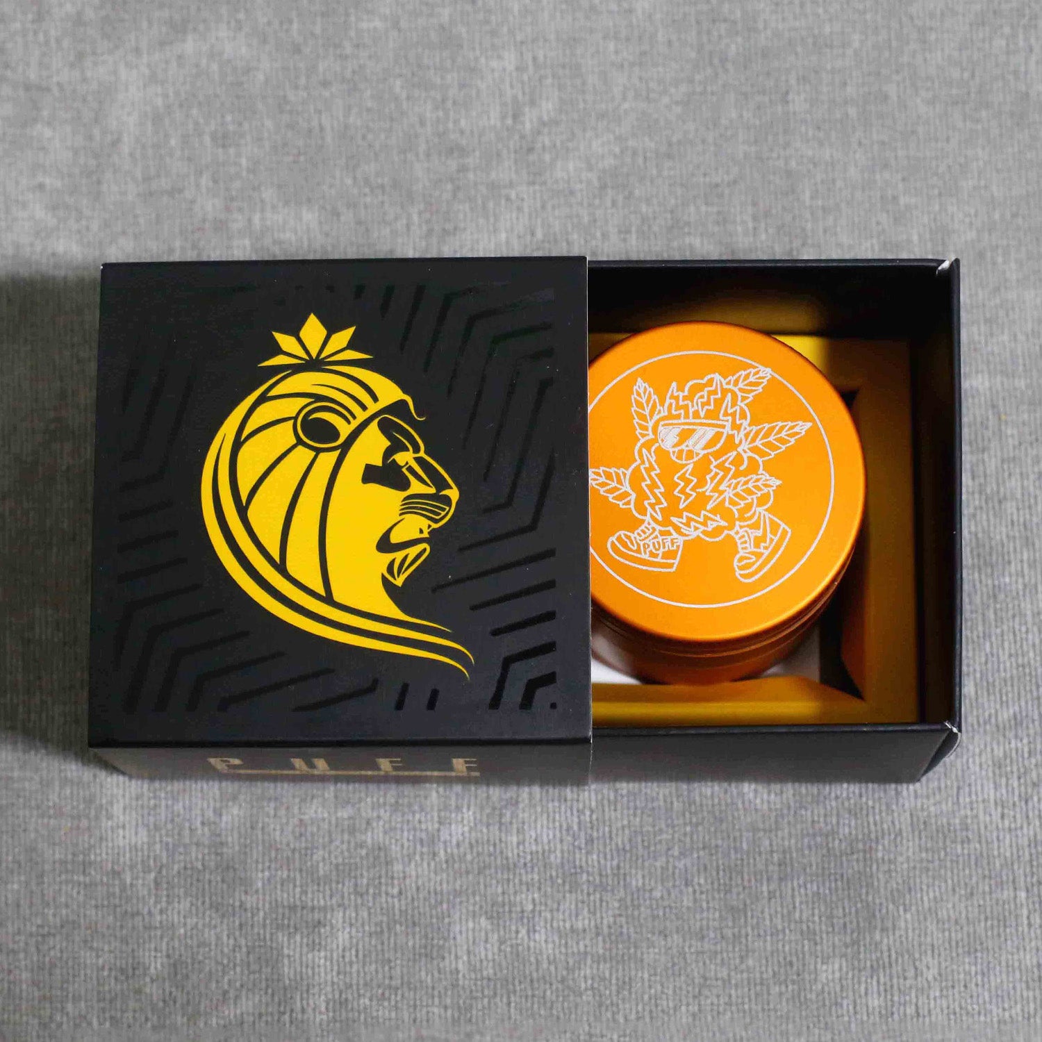 Puff Triturador de Alumínio - Amarelo