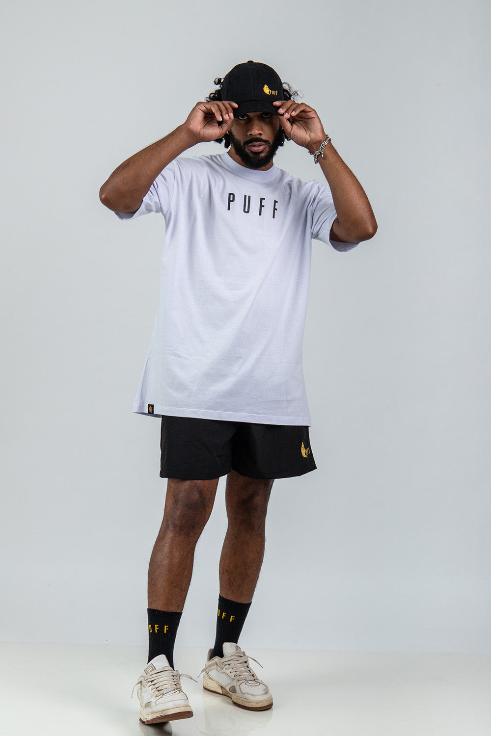 Camiseta Puff Life Streetwear - Logo Estampa Branco