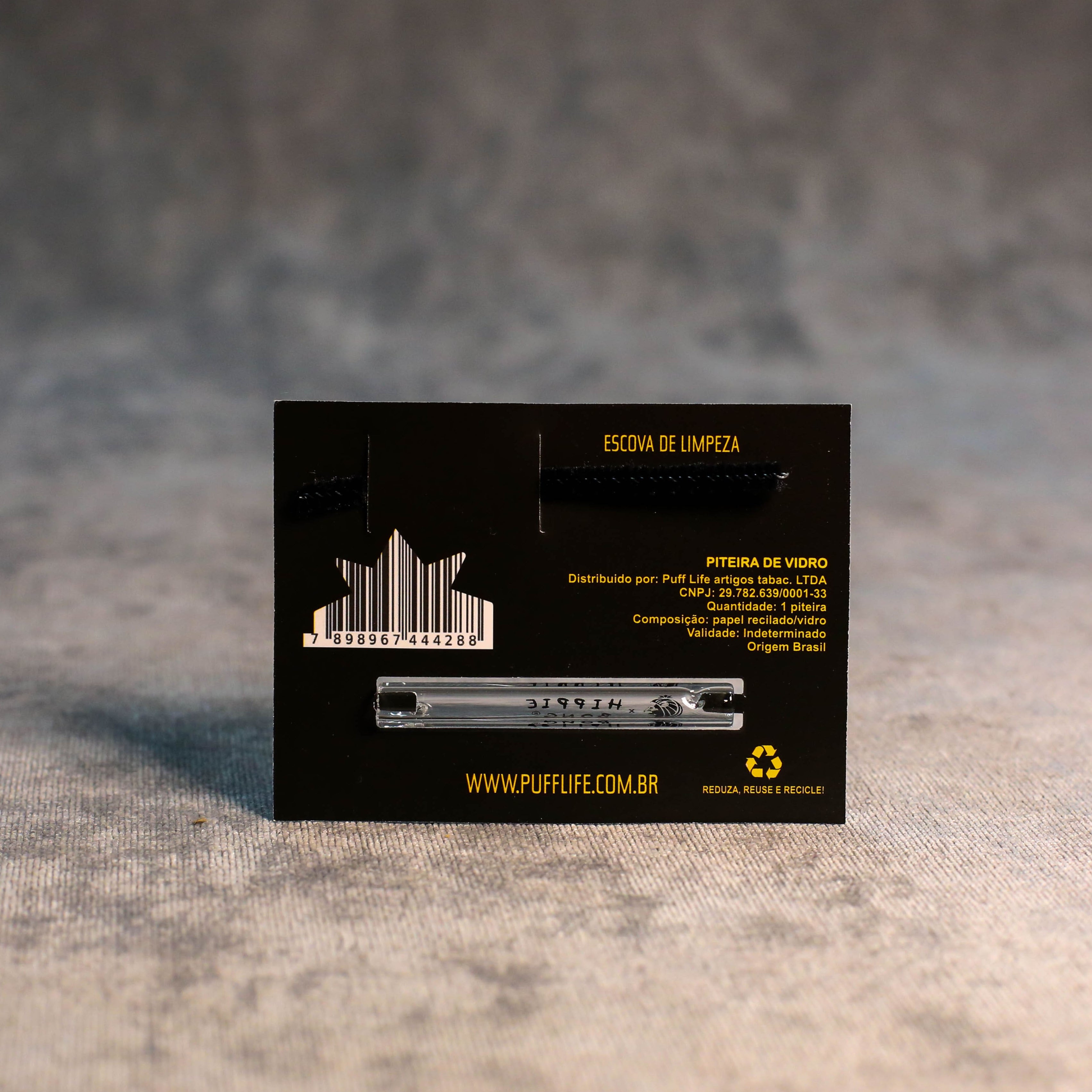 Piteira de Vidro 7mm Puff Life x Hippie Bong