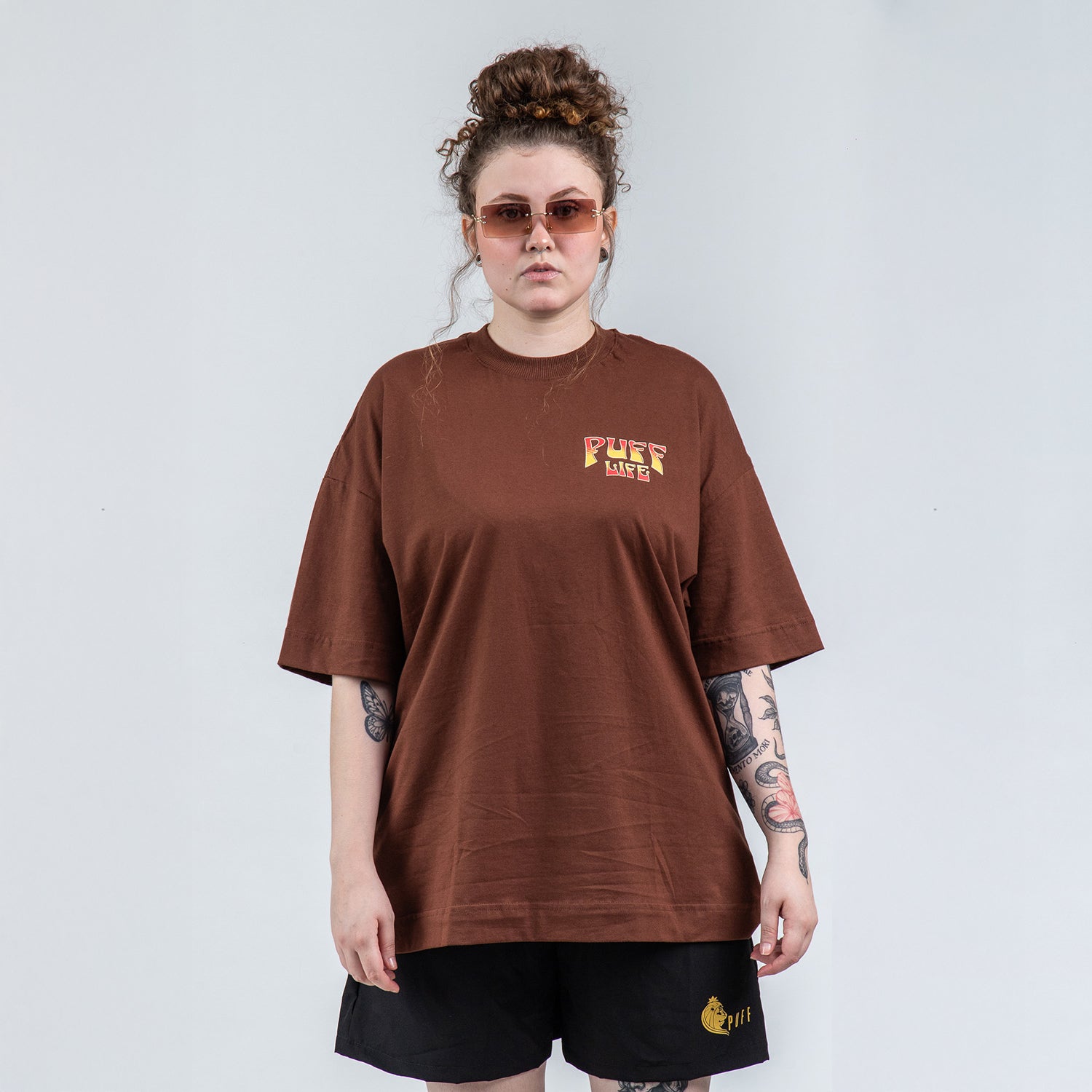 Puff Life Oversized T-Shirt - Safari Brown