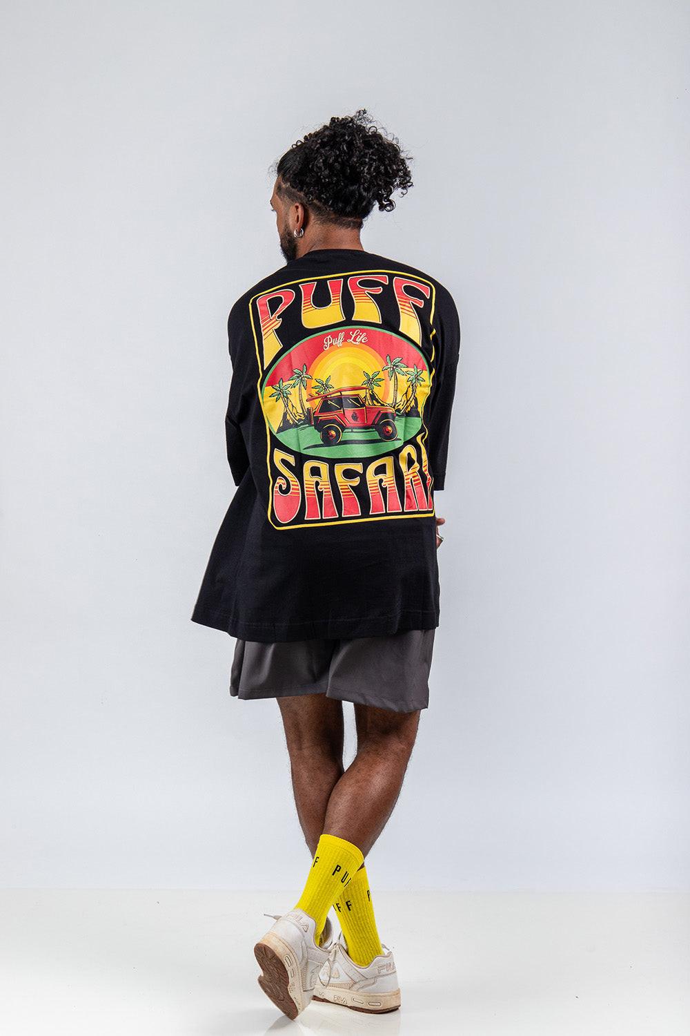 Puff Life Oversized T-Shirt - Safari Black