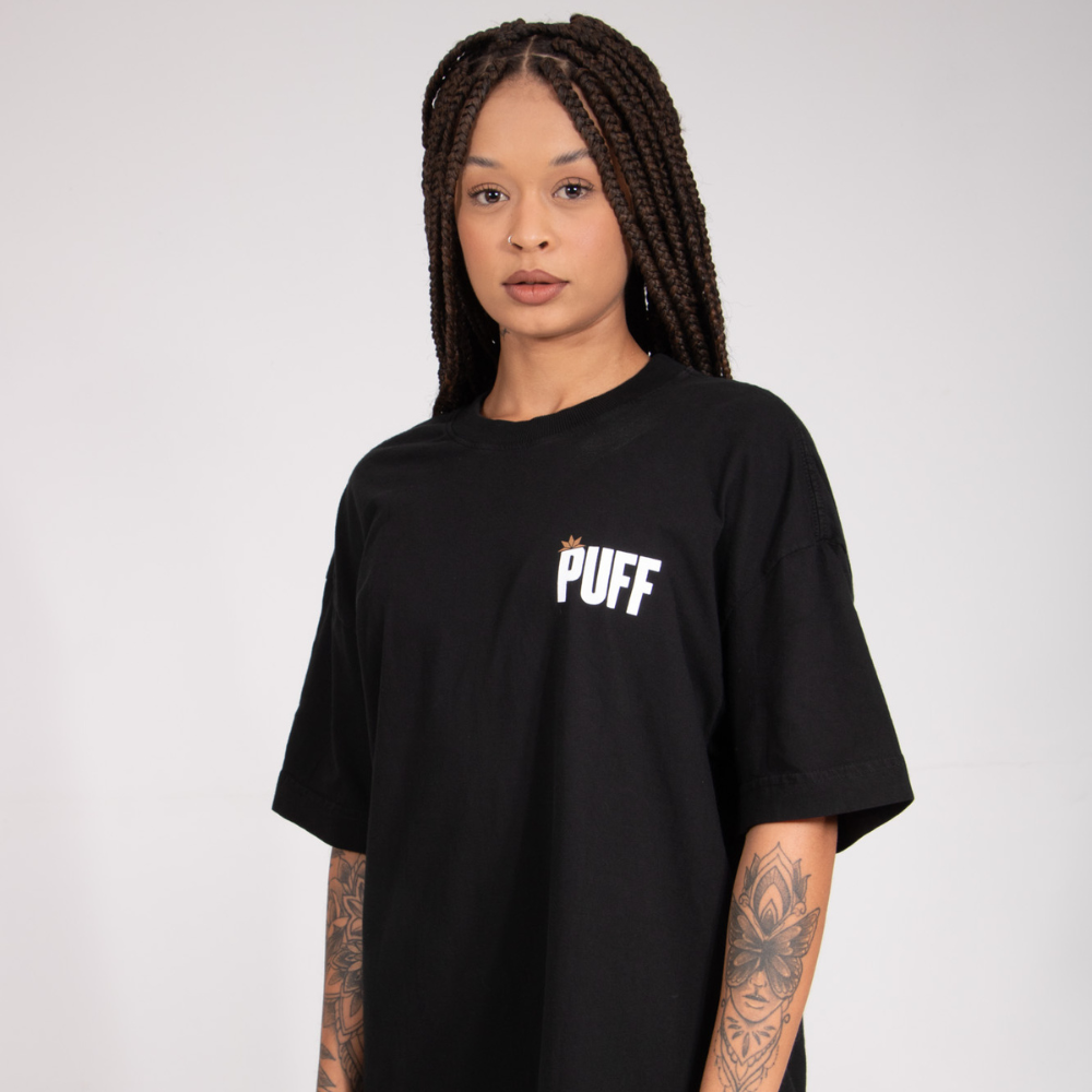 Camiseta Puff Logo Brand - Preta