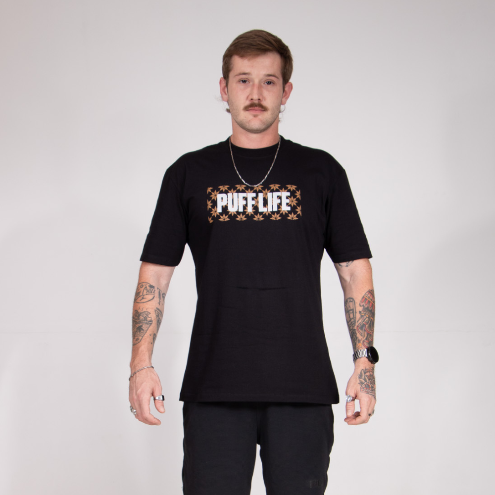 Camiseta Puff Logo Box - Preta