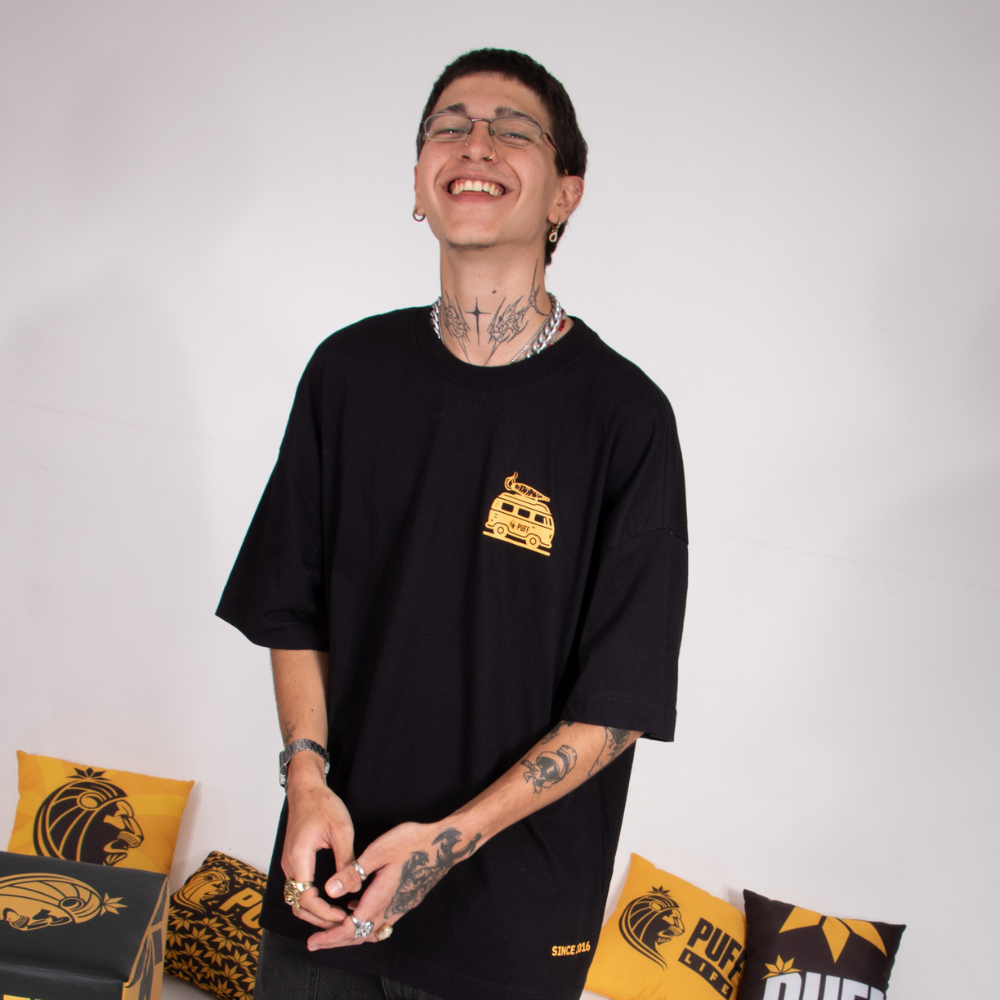 Camiseta Puff Kombi - Preta