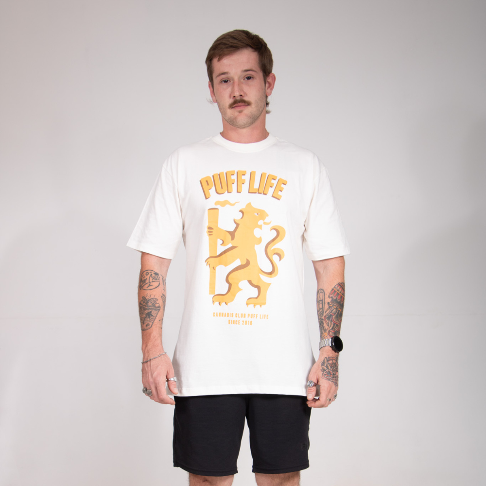 Camiseta Puff Brazão - Off White