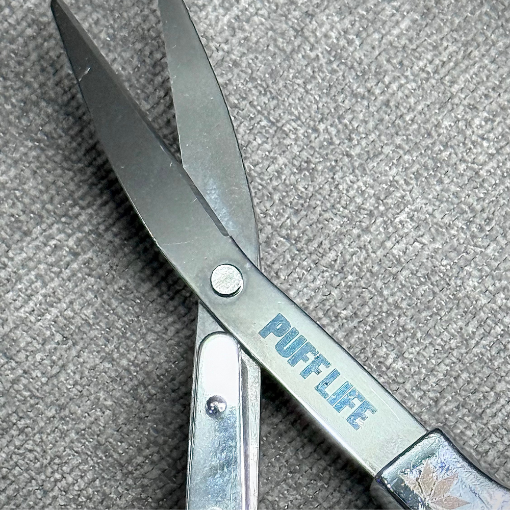 Tesoura de Metal Puff Life - Prata