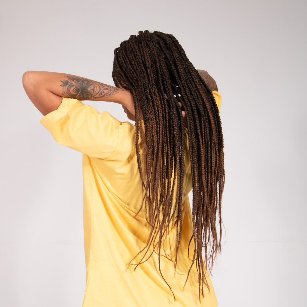 Camiseta Puff Logo Box - Amarela