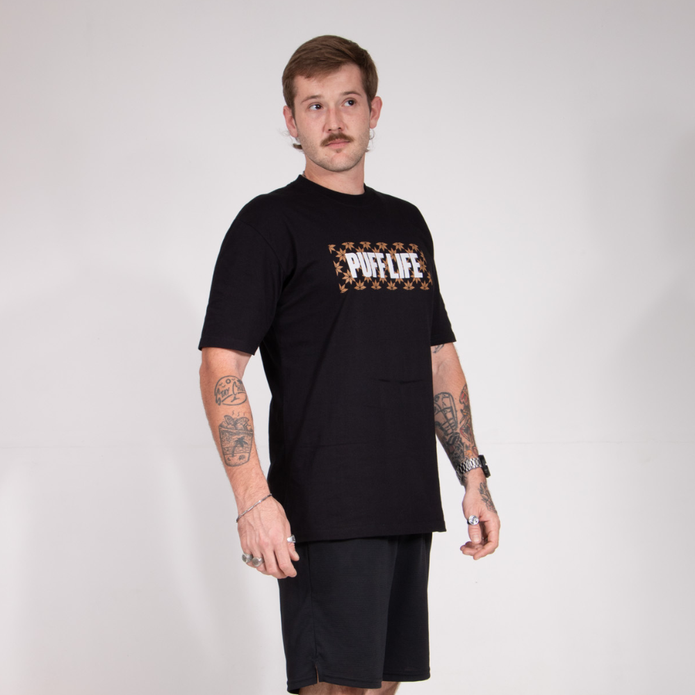 Camiseta Puff Logo Box - Preta