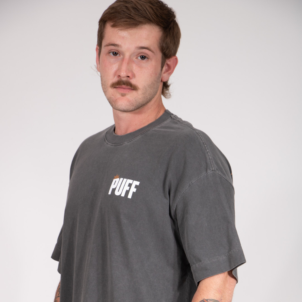 Camiseta Puff Logo Brand - Chumbo