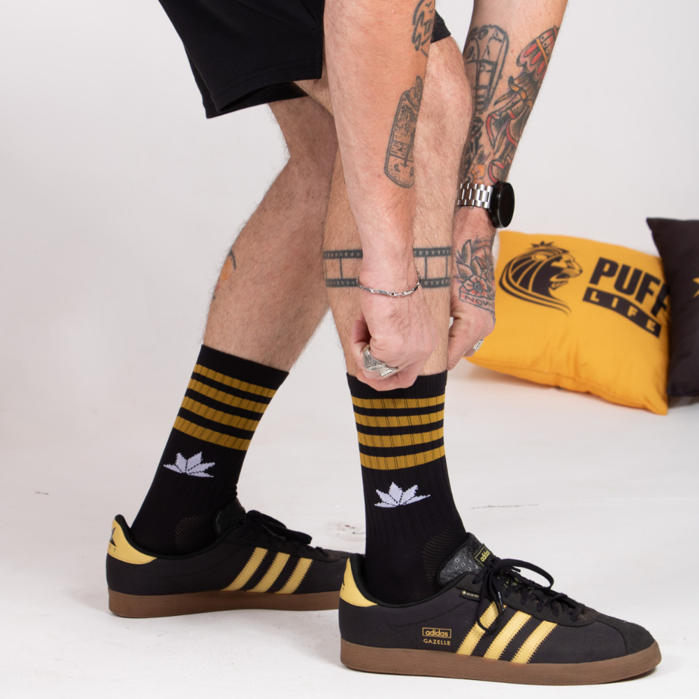 Meia Puff Life Coroa - Preta