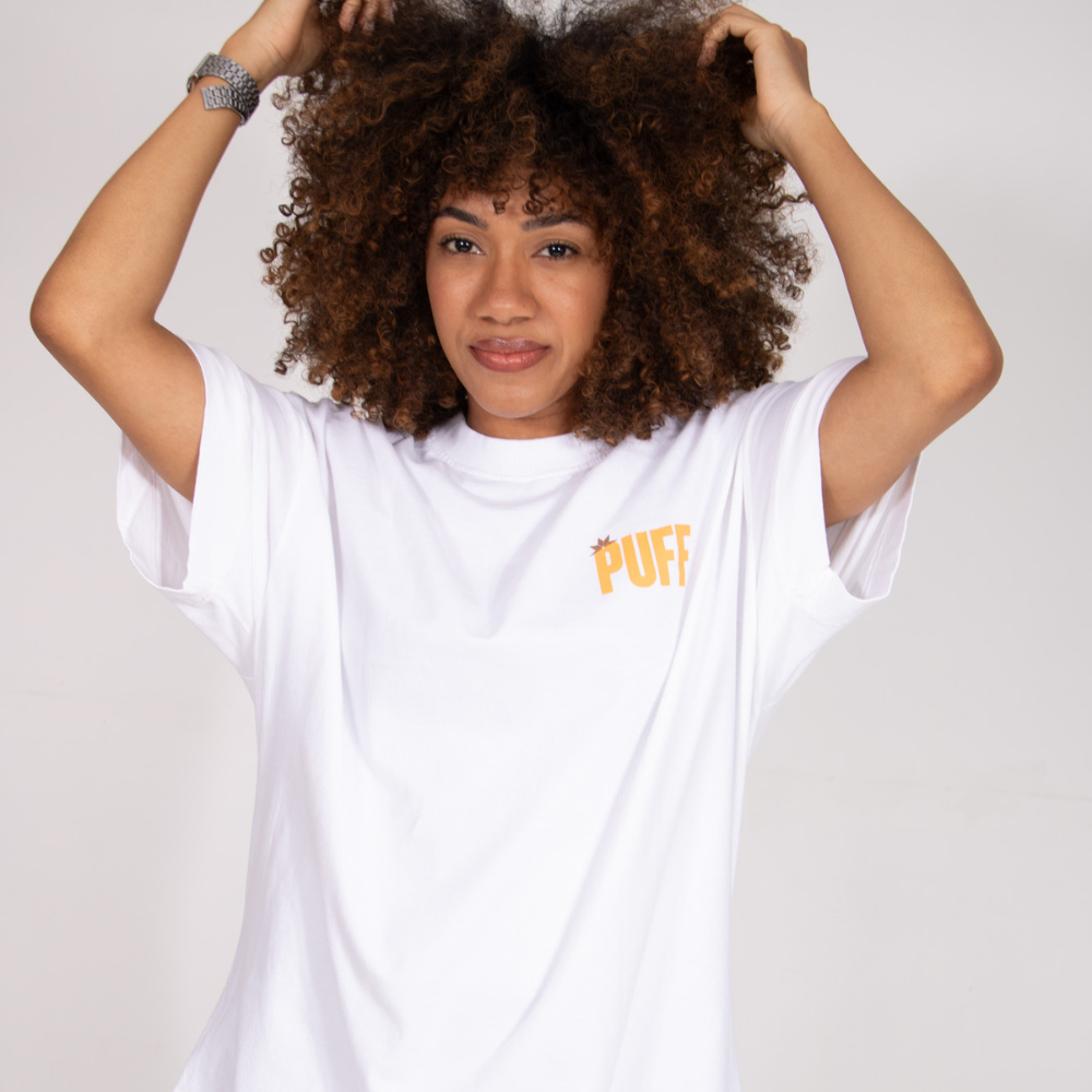 Camiseta Puff Logo Brand - Off White