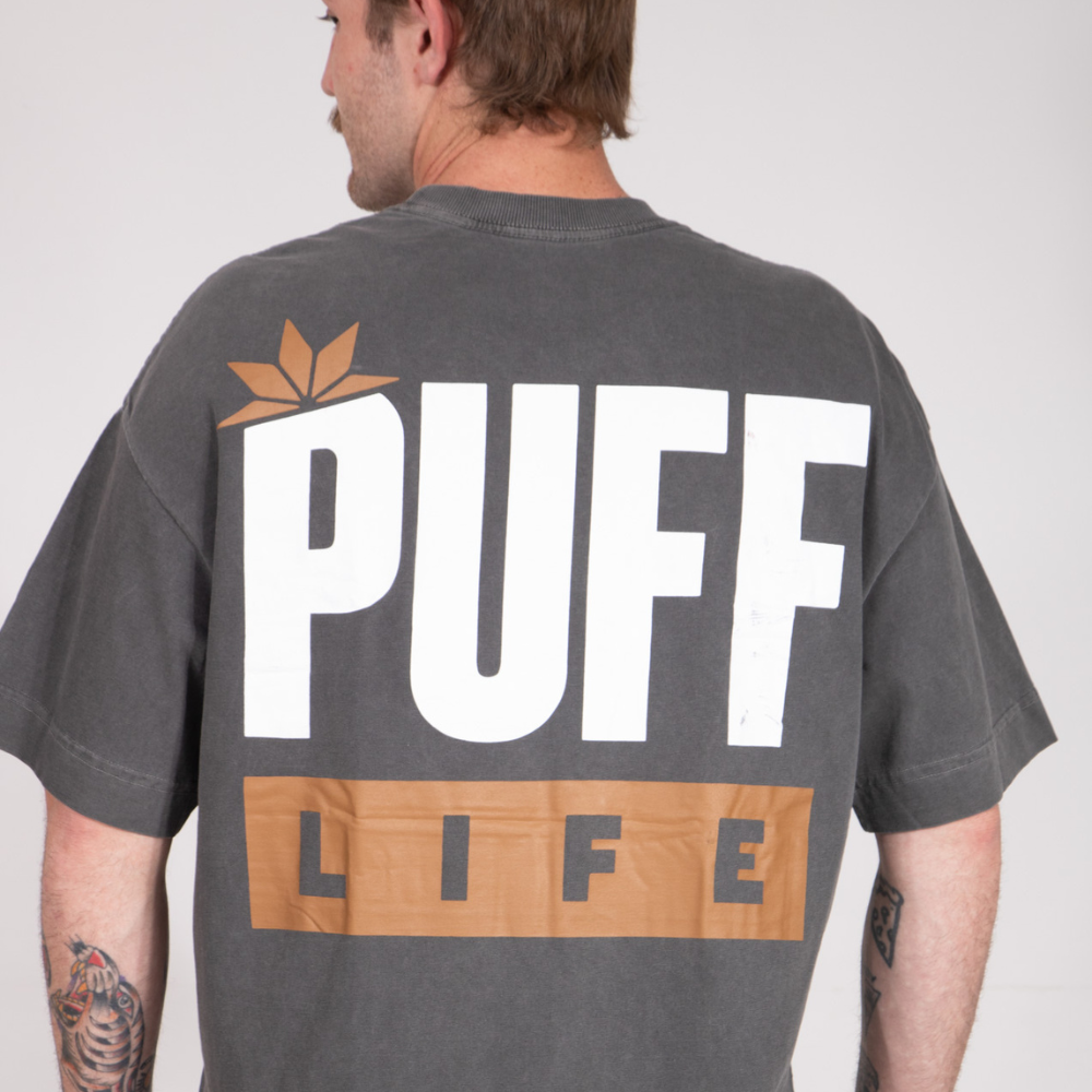 Camiseta Puff Logo Brand - Chumbo