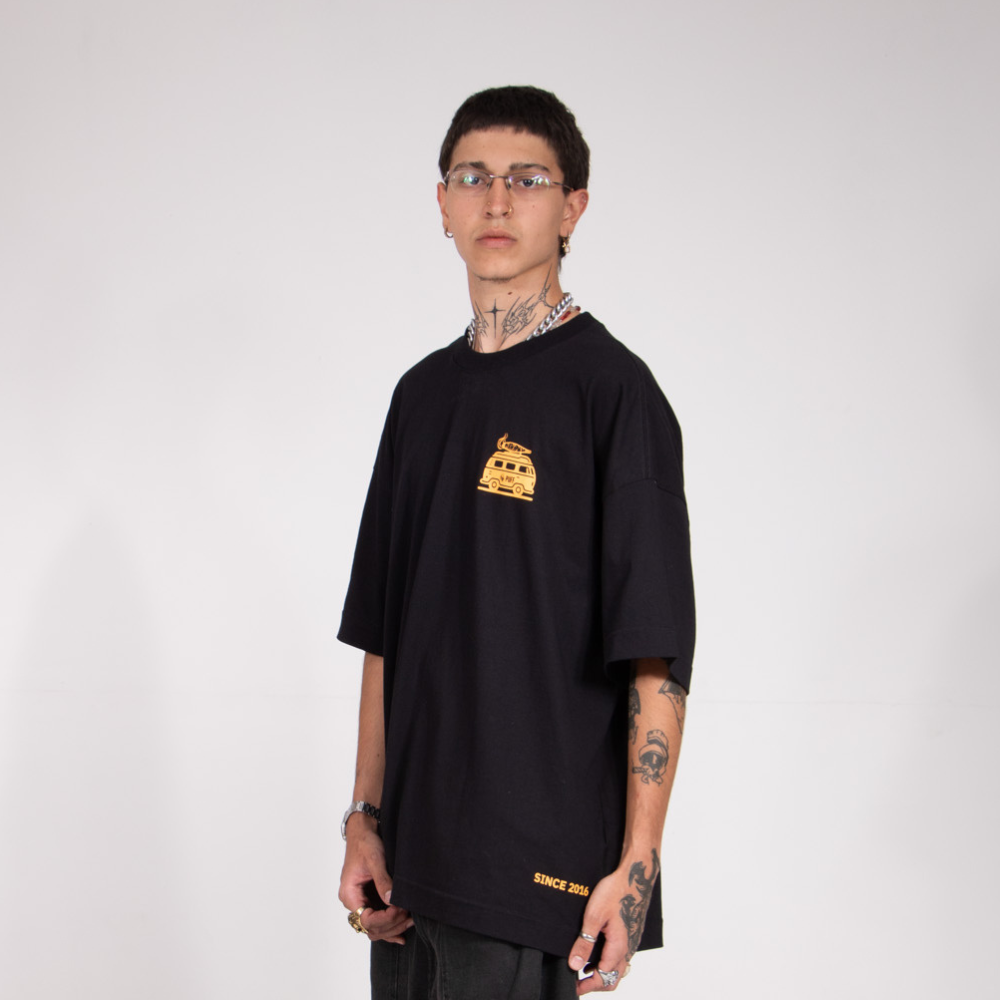 Camiseta Puff Kombi - Preta
