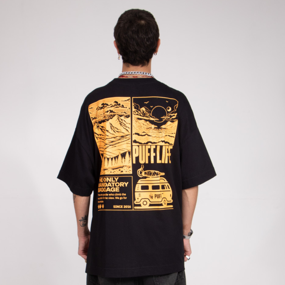 Camiseta Puff Kombi - Preta