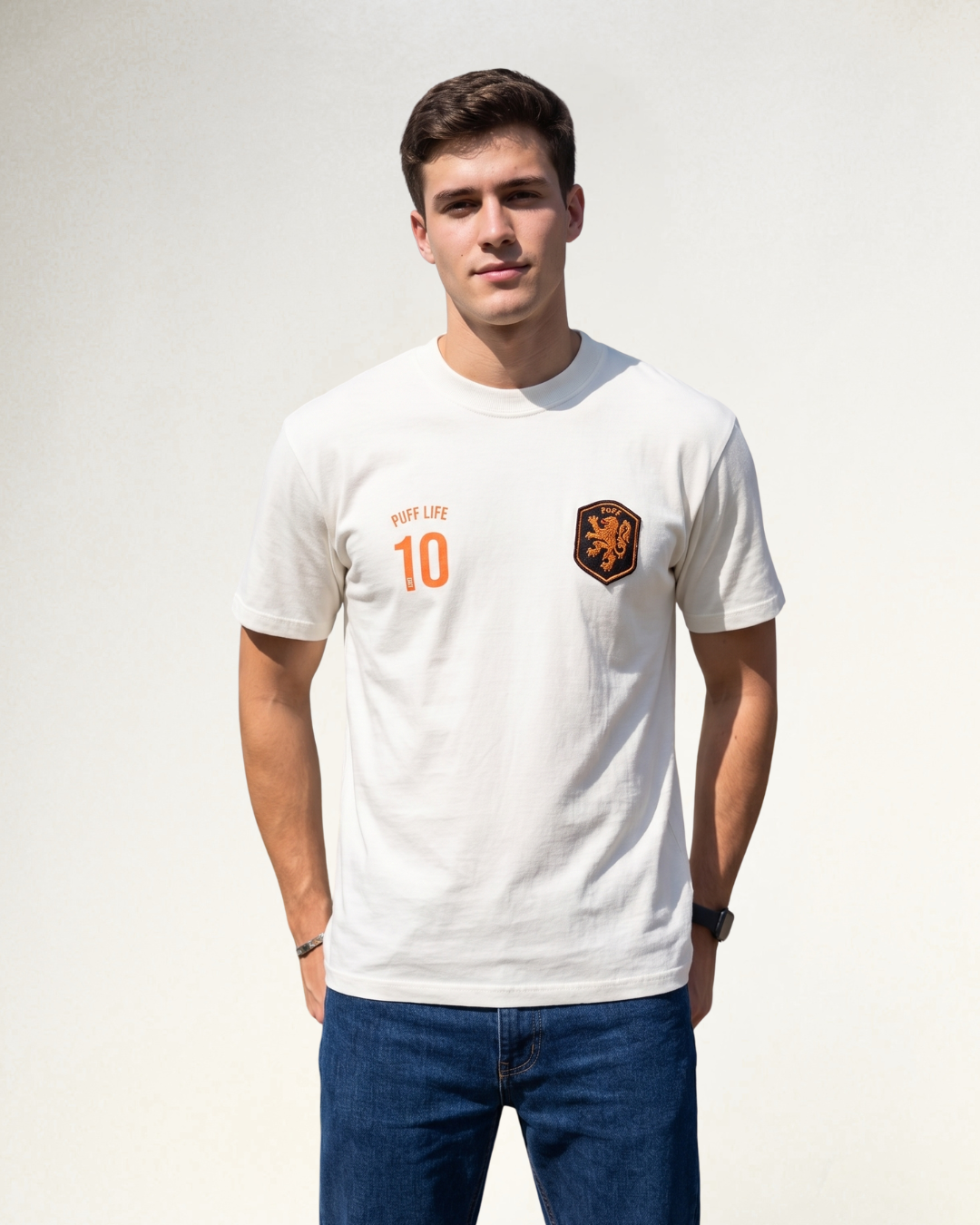 Camiseta Puff Orange Lion