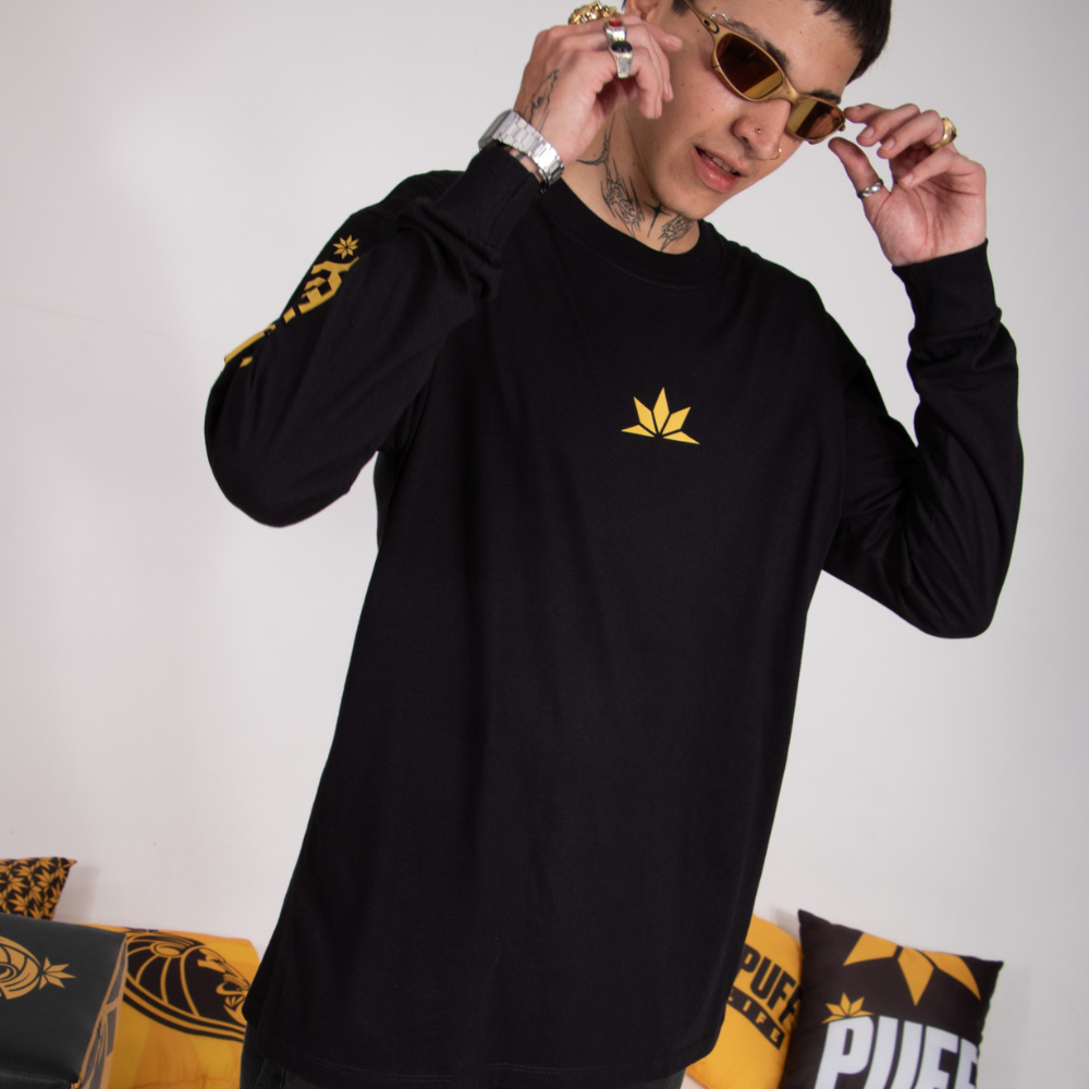 Camiseta Puff Coroa Manga Longa