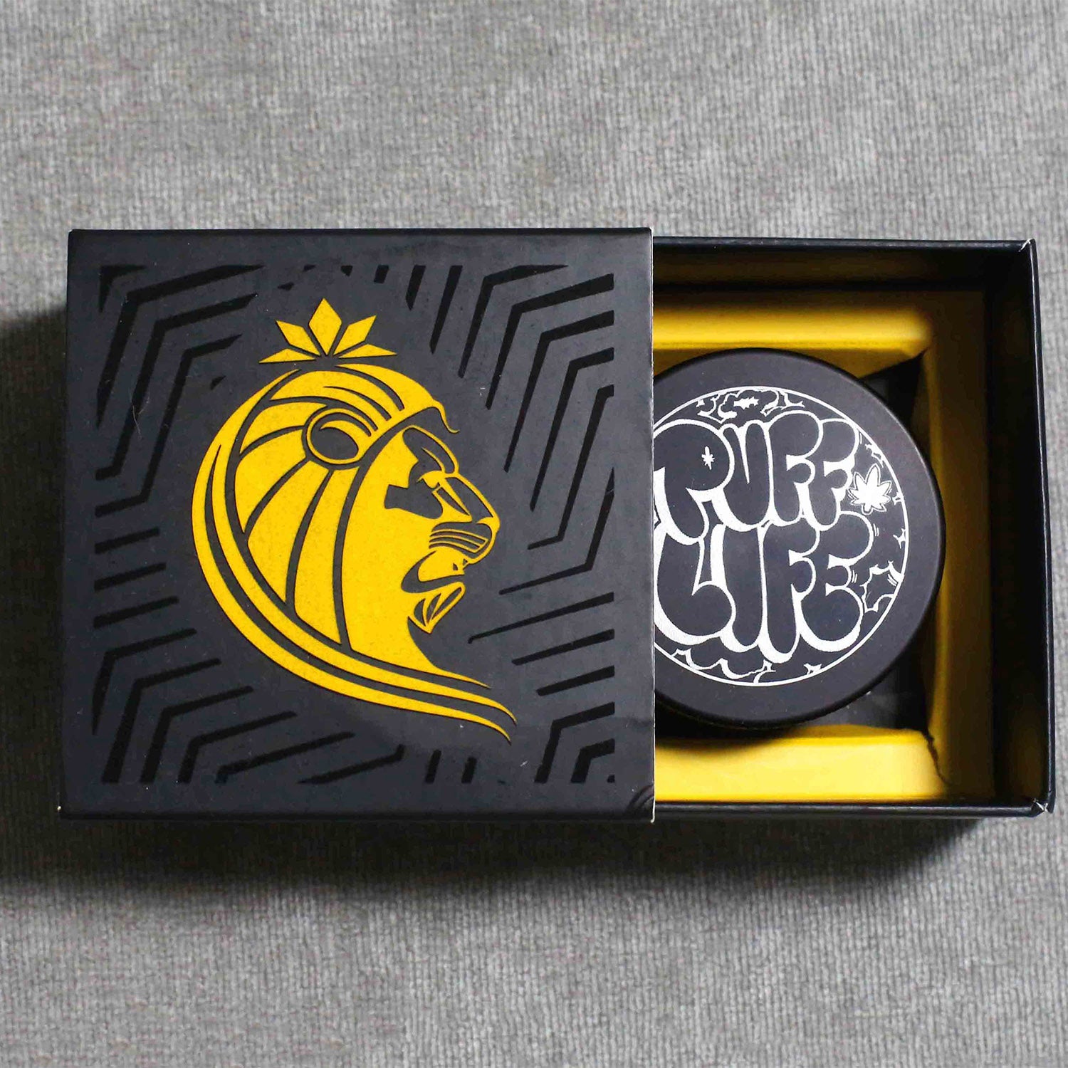 Puff Triturador de Alumínio - Preto