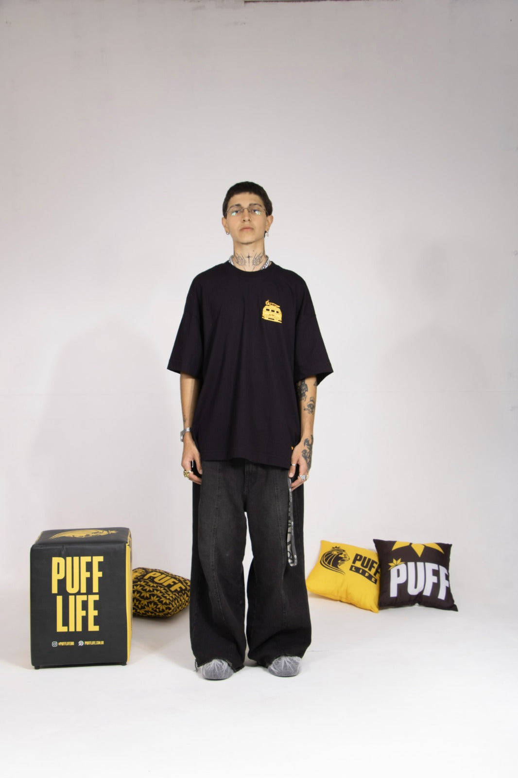 Camiseta Puff Kombi - Preta