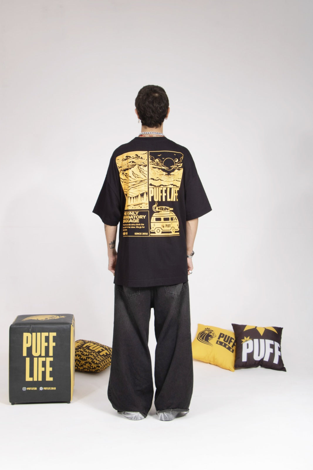 Camiseta Puff Kombi - Preta