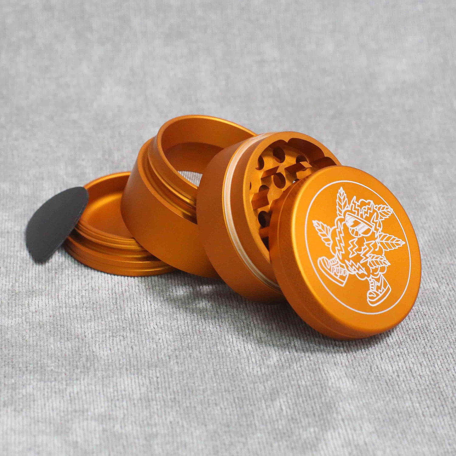 Puff Triturador de Alumínio - Amarelo