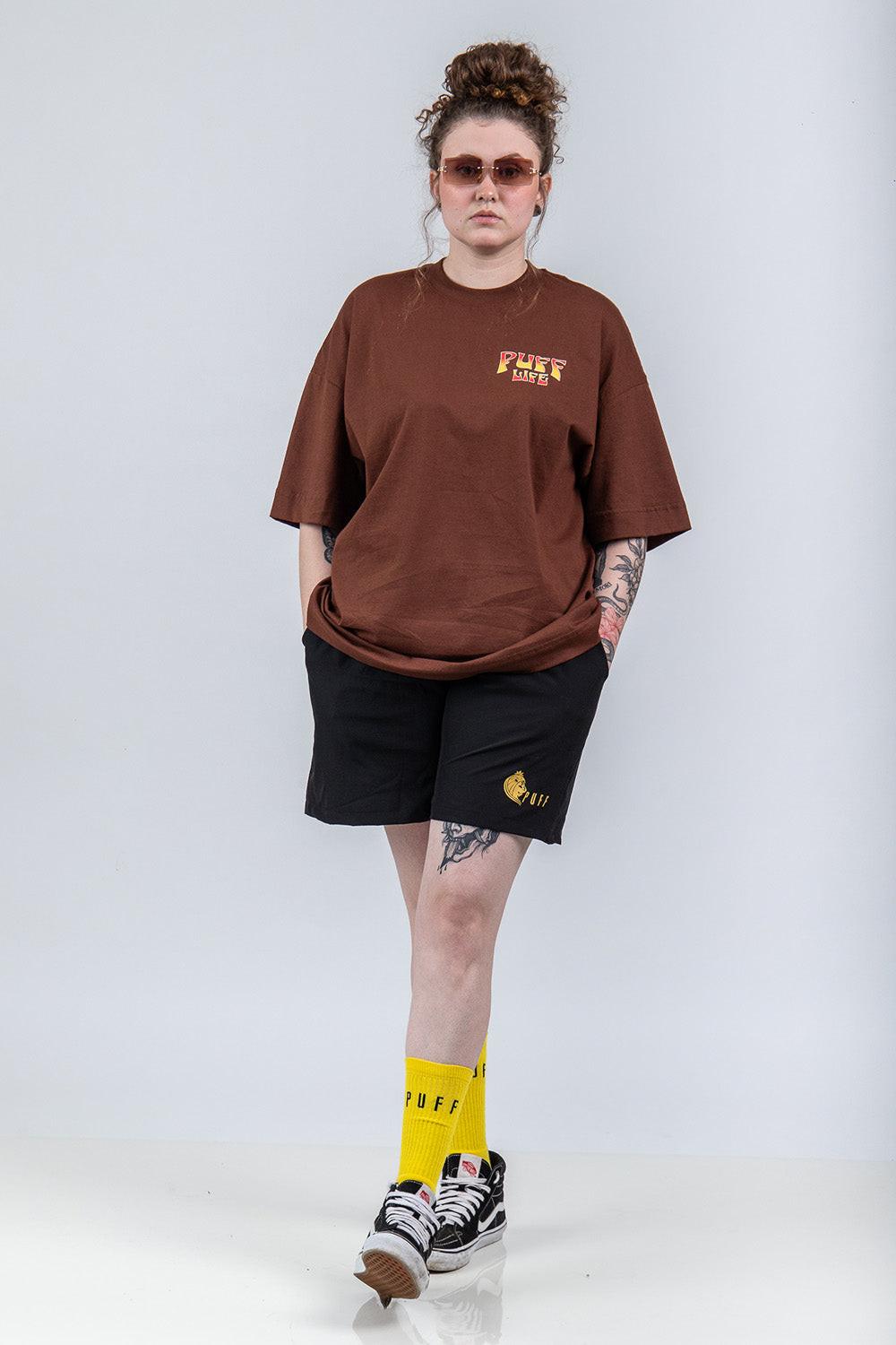 Puff Life Oversized T-Shirt - Safari Brown