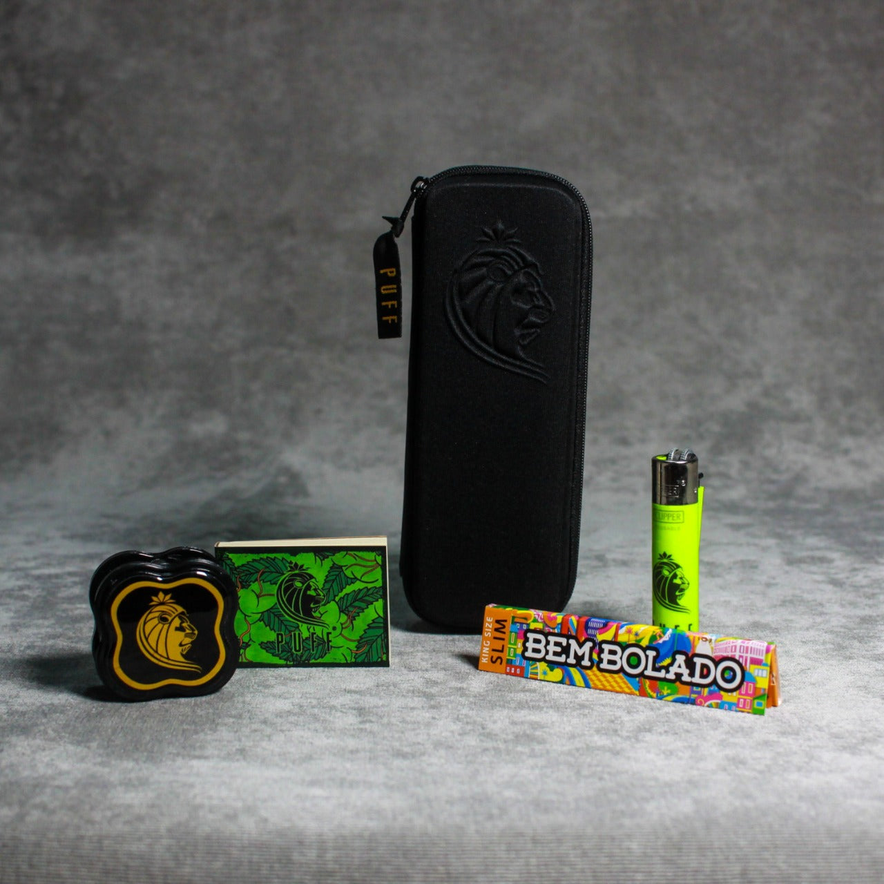 Kit Momento Puff Slim Preto